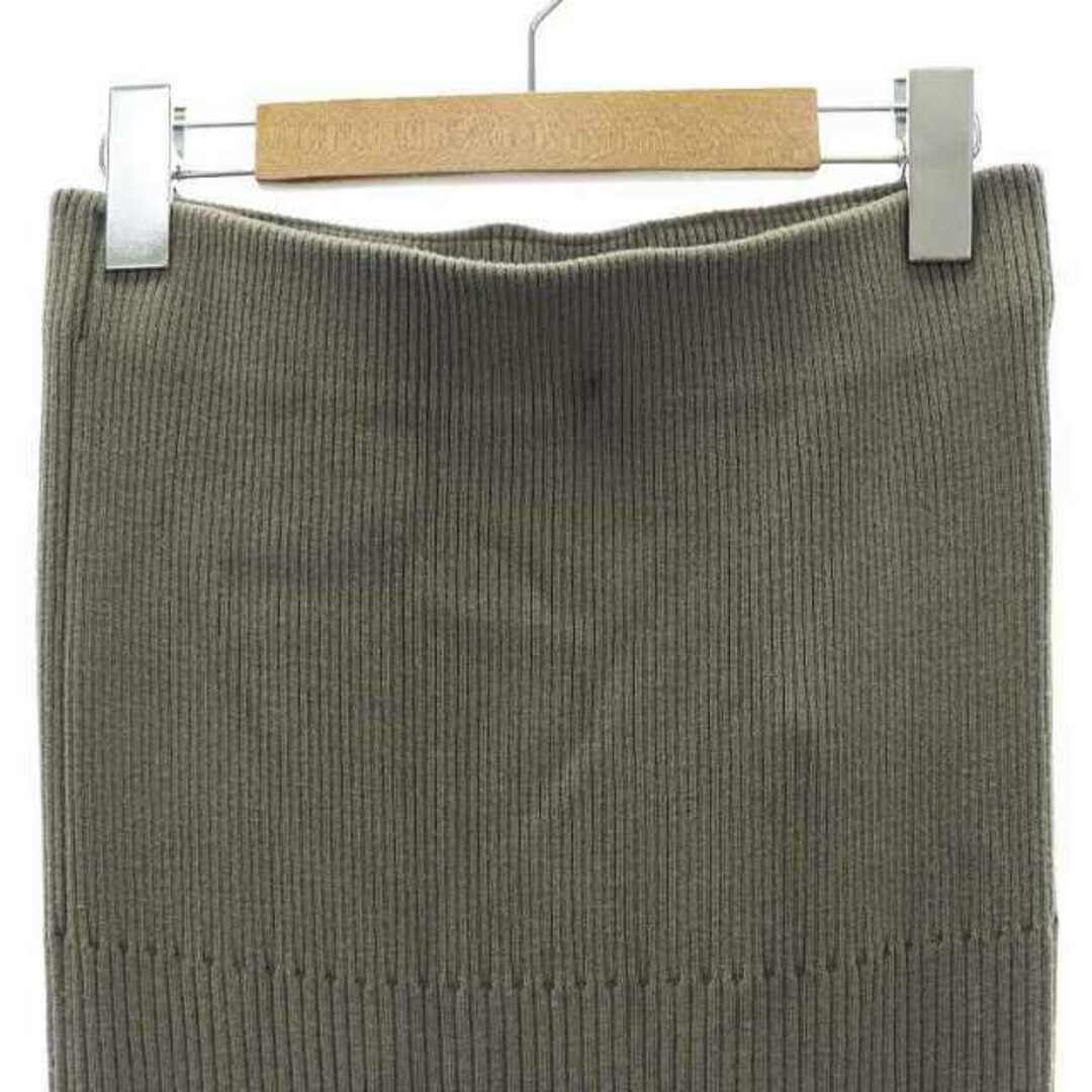 Noble(ノーブル)のノーブル 22AW リブニットタイトスカート ロング丈 マキシ丈 F グレー レディースのスカート(ロングスカート)の商品写真