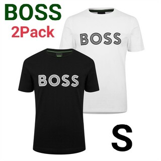 ボス(BOSS)の大谷翔平選手愛用 HUGO BOSS  Tシャツ 黒・白 2枚セット S(Tシャツ/カットソー(半袖/袖なし))