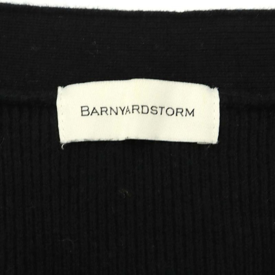 BARNYARDSTORM(バンヤードストーム)のBARNYARDSTORM Vネックリブニットカーディガン 0 XS～S 黒 レディースのトップス(カーディガン)の商品写真