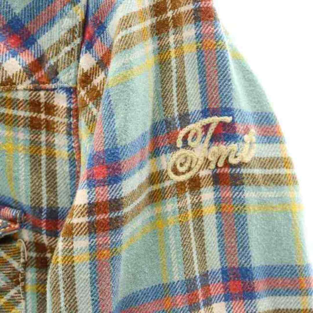 TMT(ティーエムティー)のティーエムティー チェック柄コットン長袖ネルシャツ シャツ S ライトブルー メンズのトップス(シャツ)の商品写真