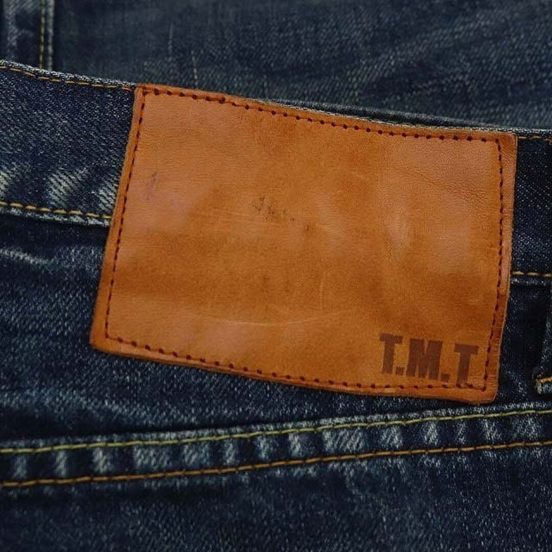 TMT(ティーエムティー)のティーエムティー 加工セルビッチデニムパンツ ジーンズ スリム ボタンフライ メンズのパンツ(デニム/ジーンズ)の商品写真