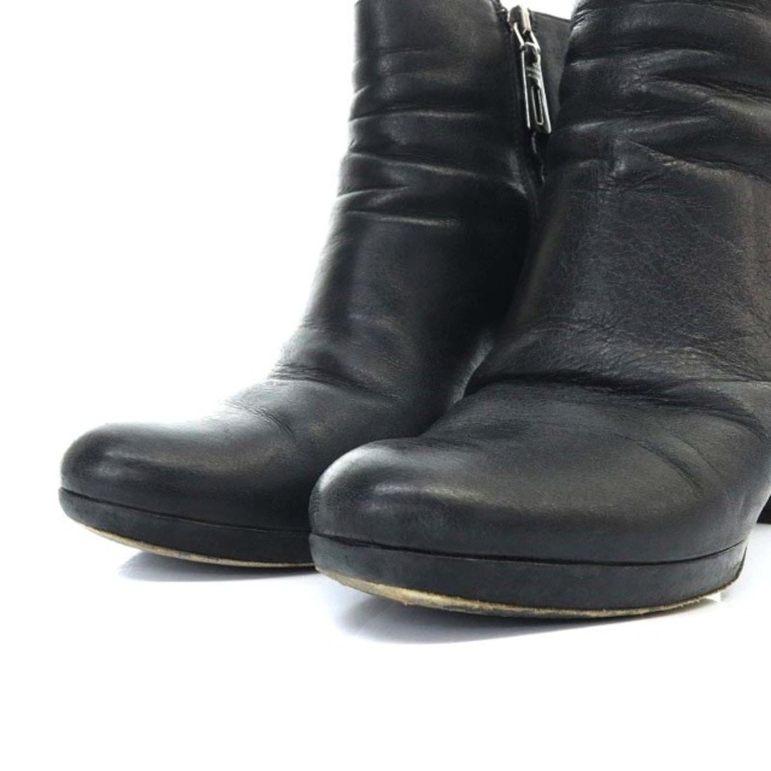 PRADA(プラダ)のプラダ ブーツ ショート ハイヒール サイドジップ レザー 37.5 黒 レディースの靴/シューズ(ブーツ)の商品写真