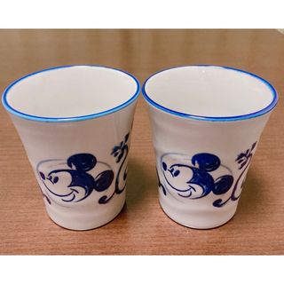 ディズニー(Disney)のミッキー　湯呑み(2個セット)(グラス/カップ)