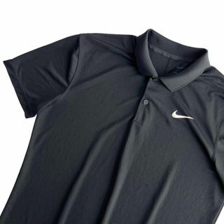 ナイキ(NIKE)のナイキ ゴルフ 快適 DRI- FIT ストレッチ 半袖 ポロシャツ L 黒(ウエア)