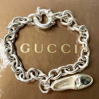 グッチ(Gucci)のグッチ 希少 ローファー チャーム リンクチェーン ブレスレット 靴 bi1(ブレスレット/バングル)