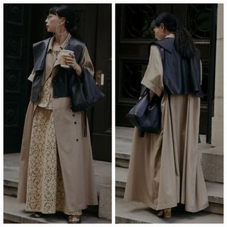 Ameri VINTAGE - AmeriVINTAGE TRENCH MULTI WAY LONG VEST