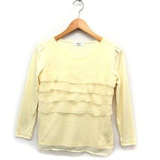 NATURAL BEAUTY BASIC - ナチュラルビューティーベーシック シフォンティアード カットソー Tシャツ 黄