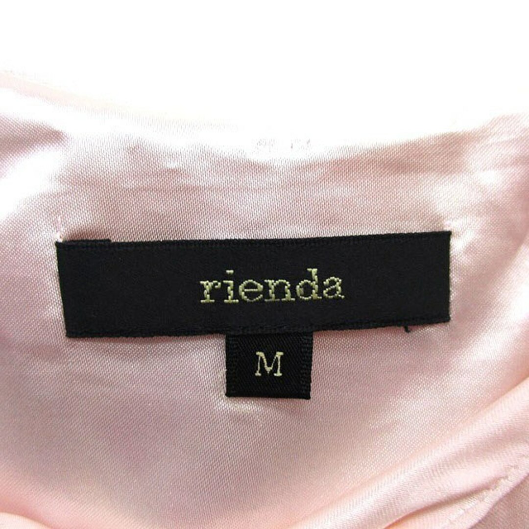 rienda(リエンダ)のリエンダ rienda ブラウス シャツ ノースリーブ フレア 総柄 M ピンク レディースのトップス(シャツ/ブラウス(半袖/袖なし))の商品写真