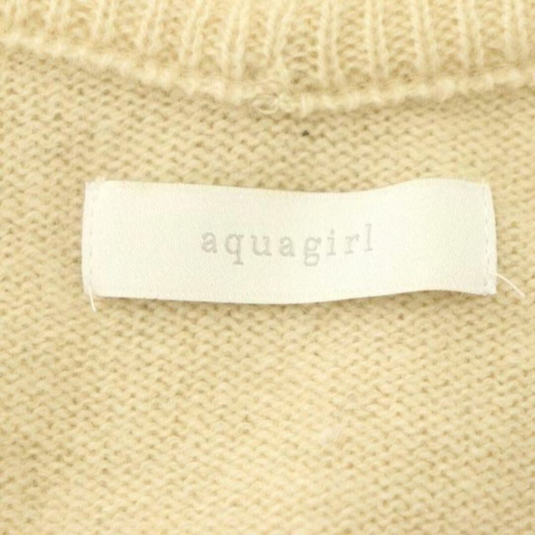 aquagirl(アクアガール)のアクアガール Vネックニット セーター 長袖 カシミヤ ライトベージュ レディースのトップス(ニット/セーター)の商品写真