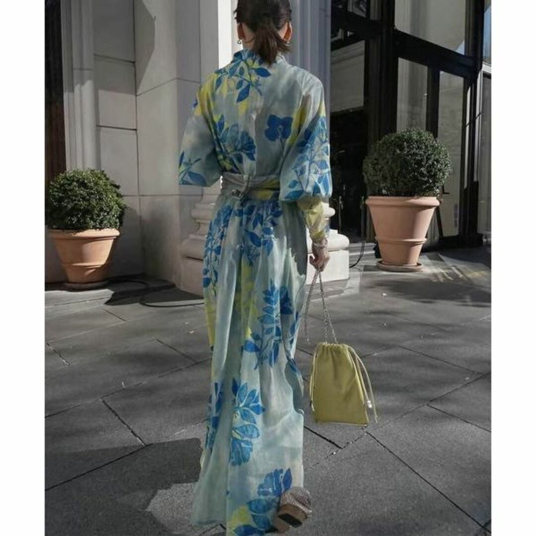 Ameri VINTAGE(アメリヴィンテージ)の美品 AMERI MEDI ROLLER ART CHIFFON DRESS レディースのワンピース(ロングワンピース/マキシワンピース)の商品写真