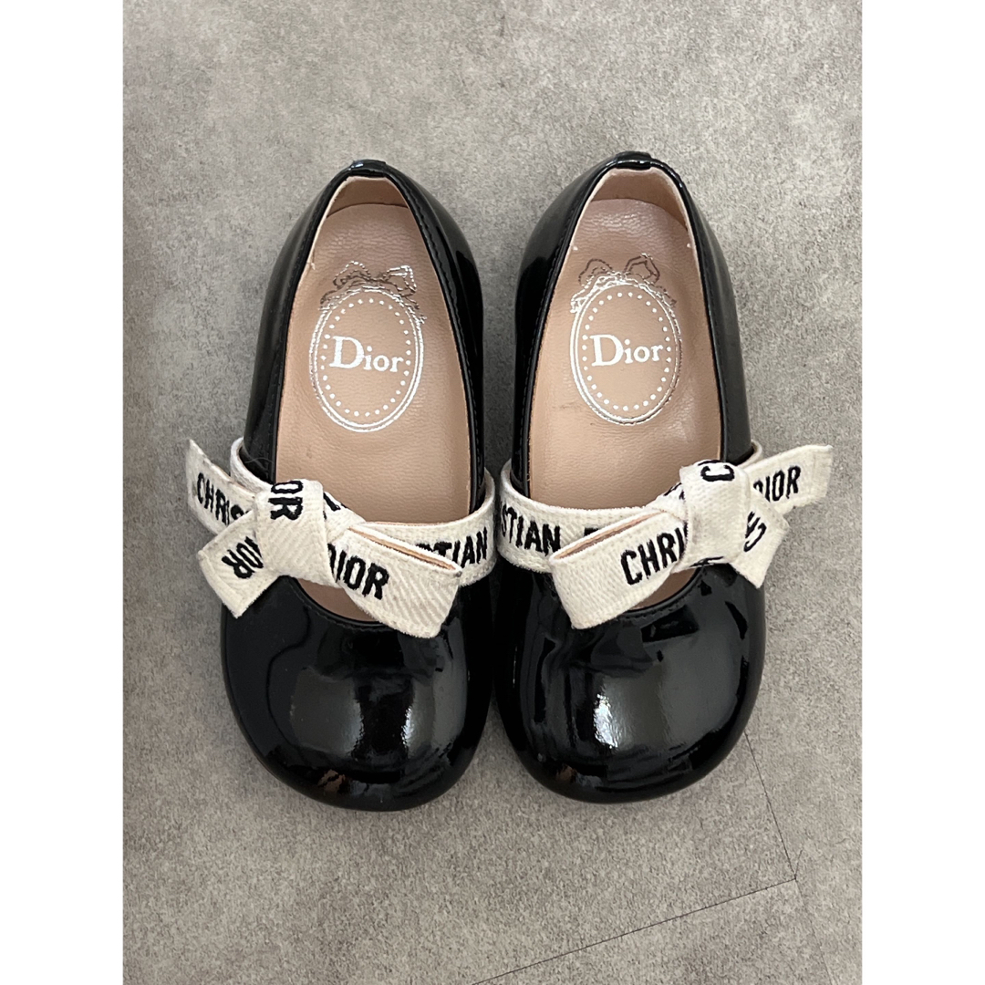 baby Dior(ベビーディオール)のbabyDior ベビー Miss B バレエフラット 21サイズ キッズ/ベビー/マタニティのベビー靴/シューズ(~14cm)(フォーマルシューズ)の商品写真