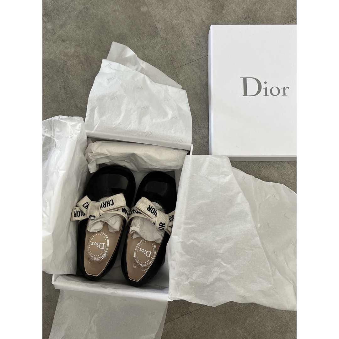 baby Dior(ベビーディオール)のbabyDior ベビー Miss B バレエフラット 21サイズ キッズ/ベビー/マタニティのベビー靴/シューズ(~14cm)(フォーマルシューズ)の商品写真