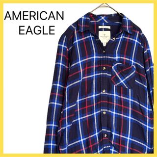 アメリカンイーグル(American Eagle)のAMERICAN EAGLE BOYFRIEND FIT チェック ネルシャツ(シャツ)