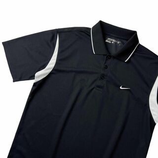 ナイキ(NIKE)の美品 ナイキ ゴルフ DRI- FIT ストレッチ 半袖 ポロシャツ メンズ L(ウエア)