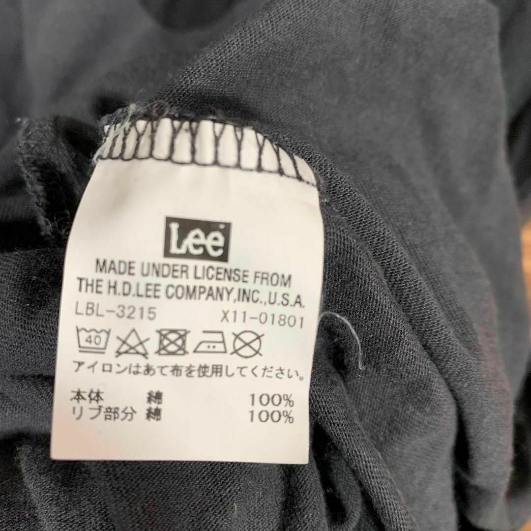 Lee(リー)のLEE リー ワンピース Mサイズ 黒 ブラック ロゴ プリント 半袖 レディースのワンピース(ひざ丈ワンピース)の商品写真