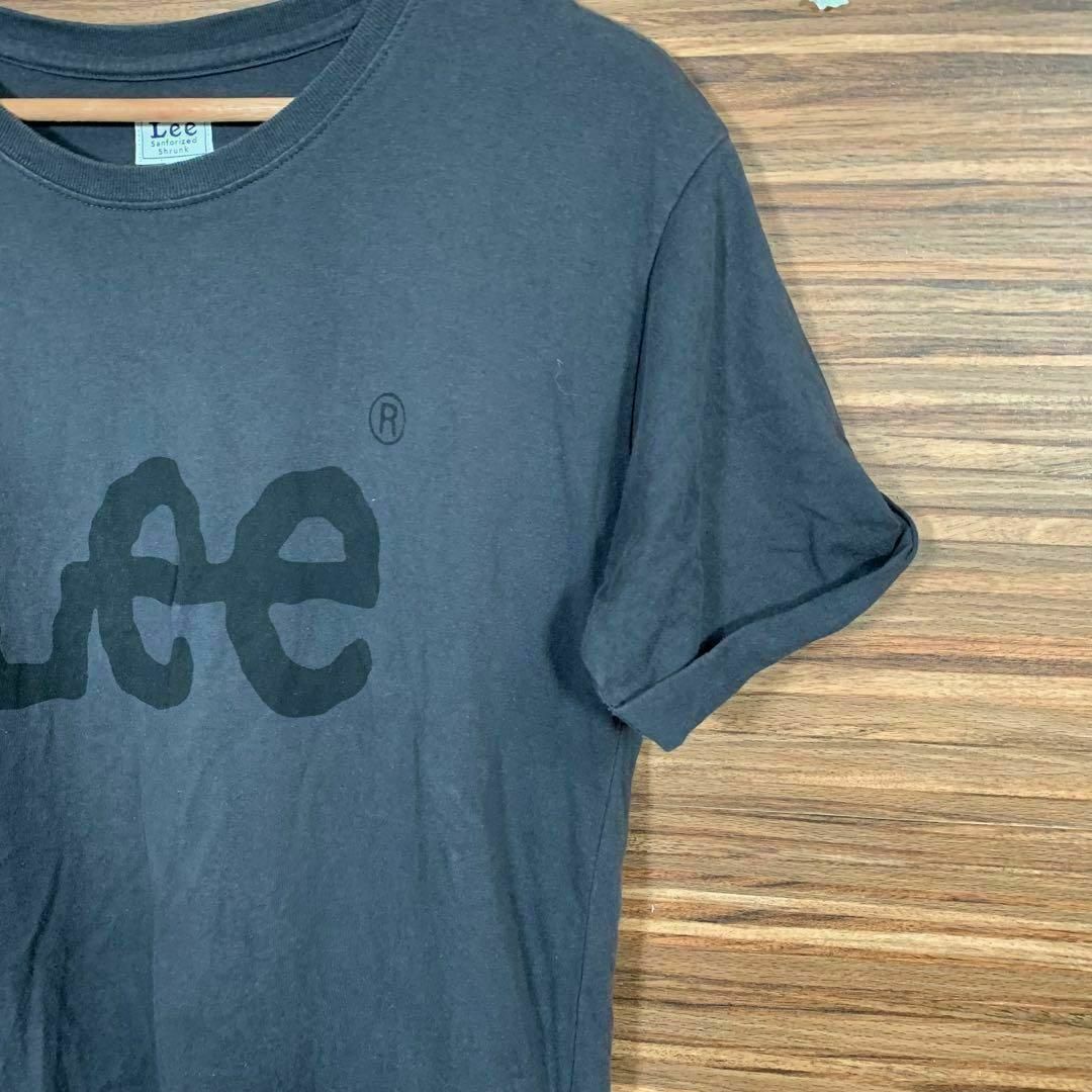 Lee(リー)のLEE リー ワンピース Mサイズ 黒 ブラック ロゴ プリント 半袖 レディースのワンピース(ひざ丈ワンピース)の商品写真