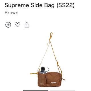 シュプリーム(Supreme)の新品未使用タグ付き　Supreme Side Bag (SS22) Brown(ショルダーバッグ)