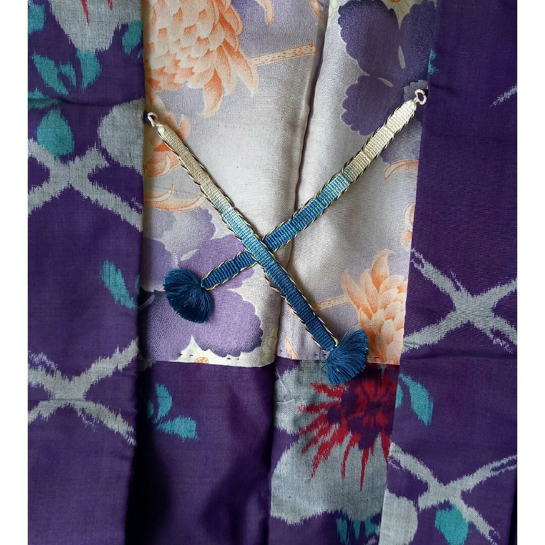 アンティーク 銘仙 長羽織　正絹 レディースの水着/浴衣(着物)の商品写真