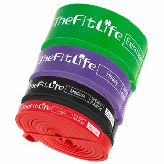 【色: 4色セット】TheFitLife トレーニングチューブ 筋トレチューブ (トレーニング用品)