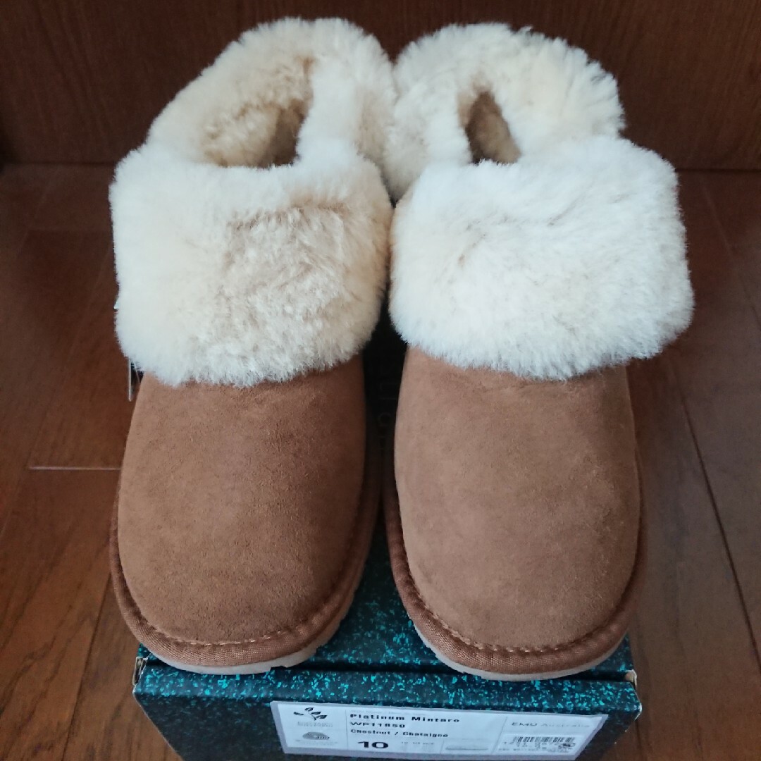 EMU Australia(エミュオーストラリア)のエミュー　EMU　UGG　ムートン　ブーツ　スリッポン　ファー　ボア　27cm メンズの靴/シューズ(スリッポン/モカシン)の商品写真