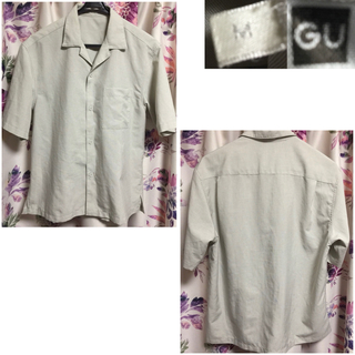 ジーユー(GU)のGU セットアップ シャツ ズボン スラックス 服 M アイボリー ポケット(シャツ)