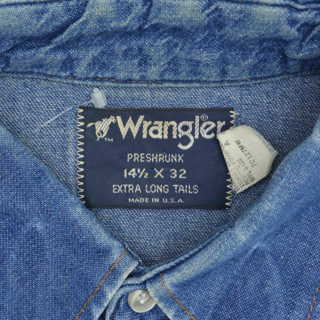 Wrangler(ラングラー)の【WRANGLER】80s 70127MW デニムウエスタン長袖シャツ メンズのトップス(シャツ)の商品写真