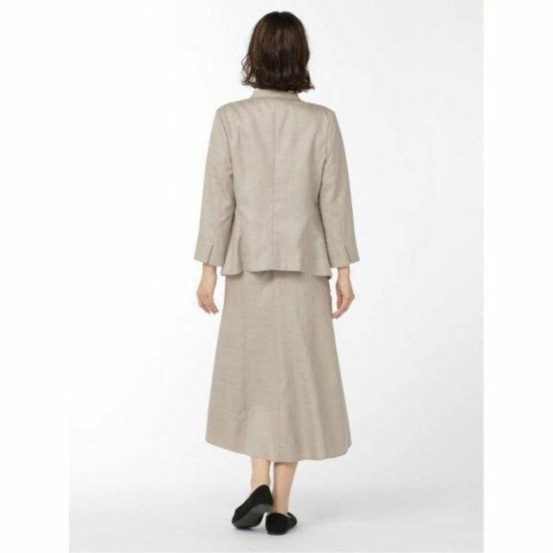 TAKA-Q(タカキュー)の[タカキュー] レディーススーツ  カラーレス7分袖ジャケット＋スカート レディースのフォーマル/ドレス(スーツ)の商品写真