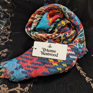 ヴィヴィアンウエストウッド(Vivienne Westwood)のブルーマックチェック　新品未使用タグ付き　ストール　ヴィヴィアン(マフラー/ショール)