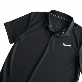 ナイキ(NIKE)の未使用級 ナイキ ゴルフ DRI- FIT ストレッチ 半袖 ポロシャツ L 黒(ウエア)