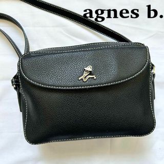 アニエスベー(agnes b.)の✨極美品✨激レア　アニエスベー　ショルダーバッグ　ブラック　レザー　ターンロック(ショルダーバッグ)