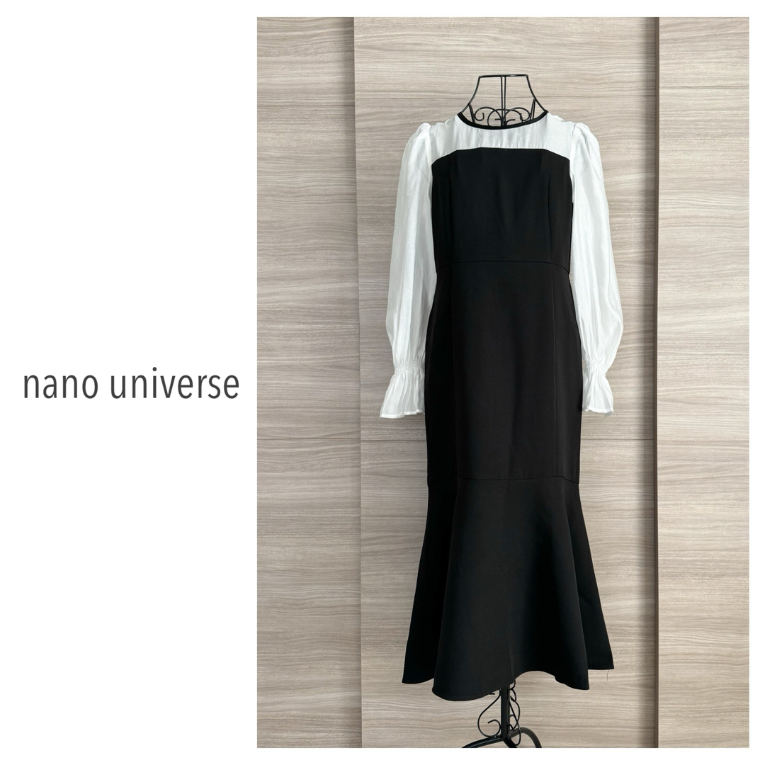 nano・universe(ナノユニバース)の23ss◇ナノユニバース　シアー素材✕マーメイドワンピース レディースのワンピース(ロングワンピース/マキシワンピース)の商品写真