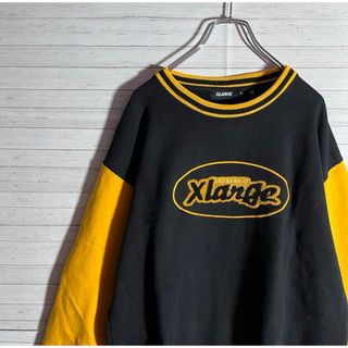 エクストララージ(XLARGE)の【大人気デザイン】エクストララージ ビッグロゴ刺繍 バイカラー スウェット(スウェット)