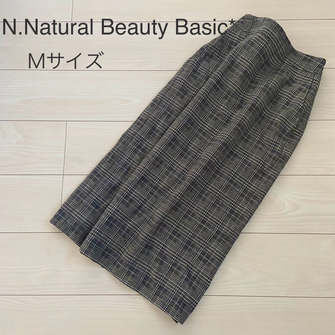 N.Natural beauty basic(エヌナチュラルビューティーベーシック)のN.Natural Beauty Basic*チェックタイトスカートスリット レディースのスカート(ロングスカート)の商品写真