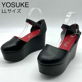 YOSUKE - ★新品 YOSUKE ヨースケ パンプス プラットフォーム 厚底 ラメ 黒 LL