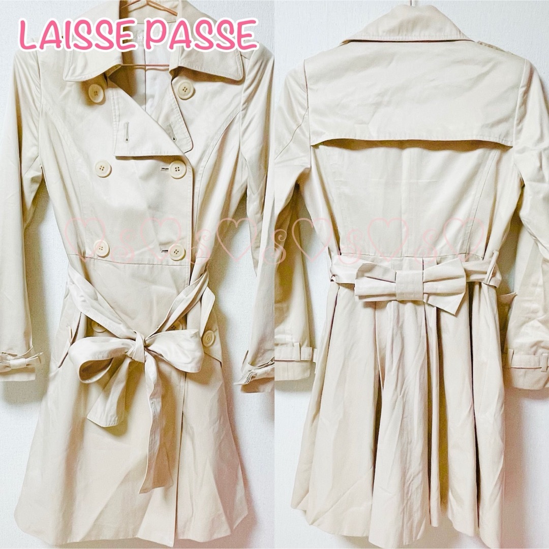 LAISSE PASSE(レッセパッセ)のLAISSE PASSE♡バックリボンレディトレンチコート レディースのジャケット/アウター(トレンチコート)の商品写真