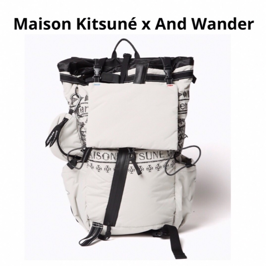 and wander(アンドワンダー)のand wander/アンドワンダー×メゾンキツネ 30L backpack メンズのバッグ(バッグパック/リュック)の商品写真