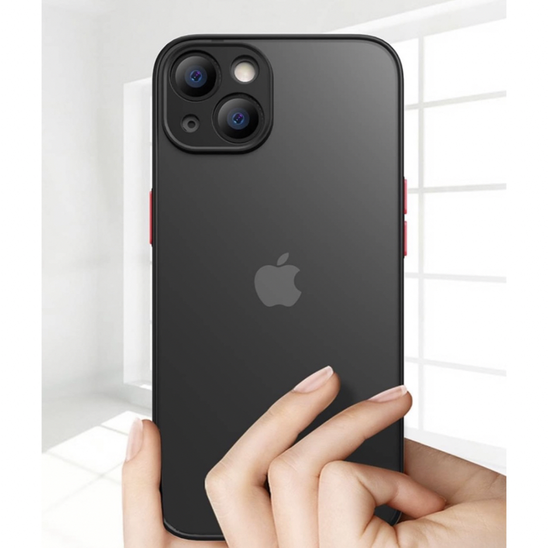 iphone15Plus　ケース　ブラック　カバー　マット　ワイヤレス充電対応　 スマホ/家電/カメラのスマホアクセサリー(iPhoneケース)の商品写真