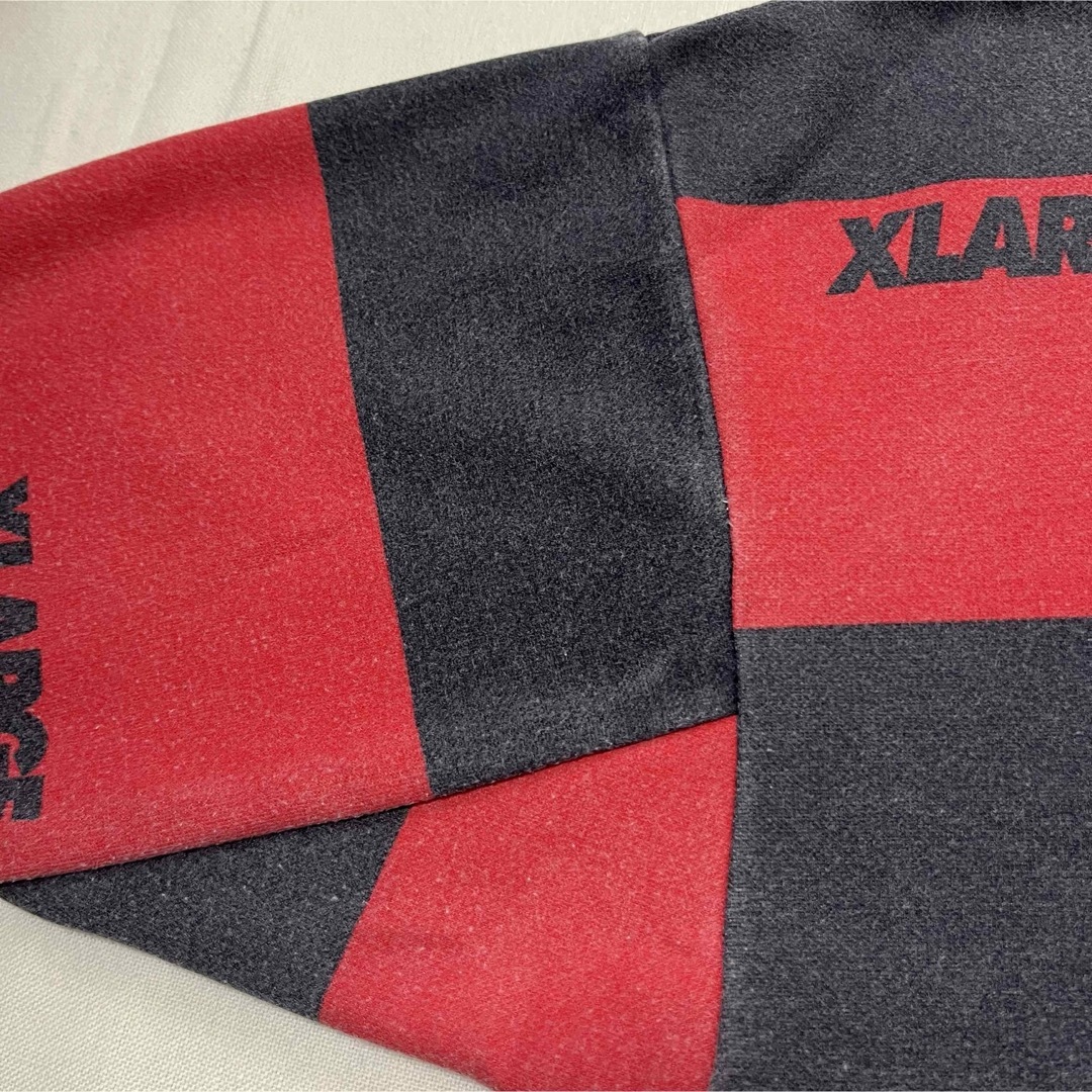 XLARGE(エクストララージ)の【XLARGE】エクストララージ ラガーシャツ 総柄 ロゴプリント 太ボーダー メンズのトップス(ポロシャツ)の商品写真