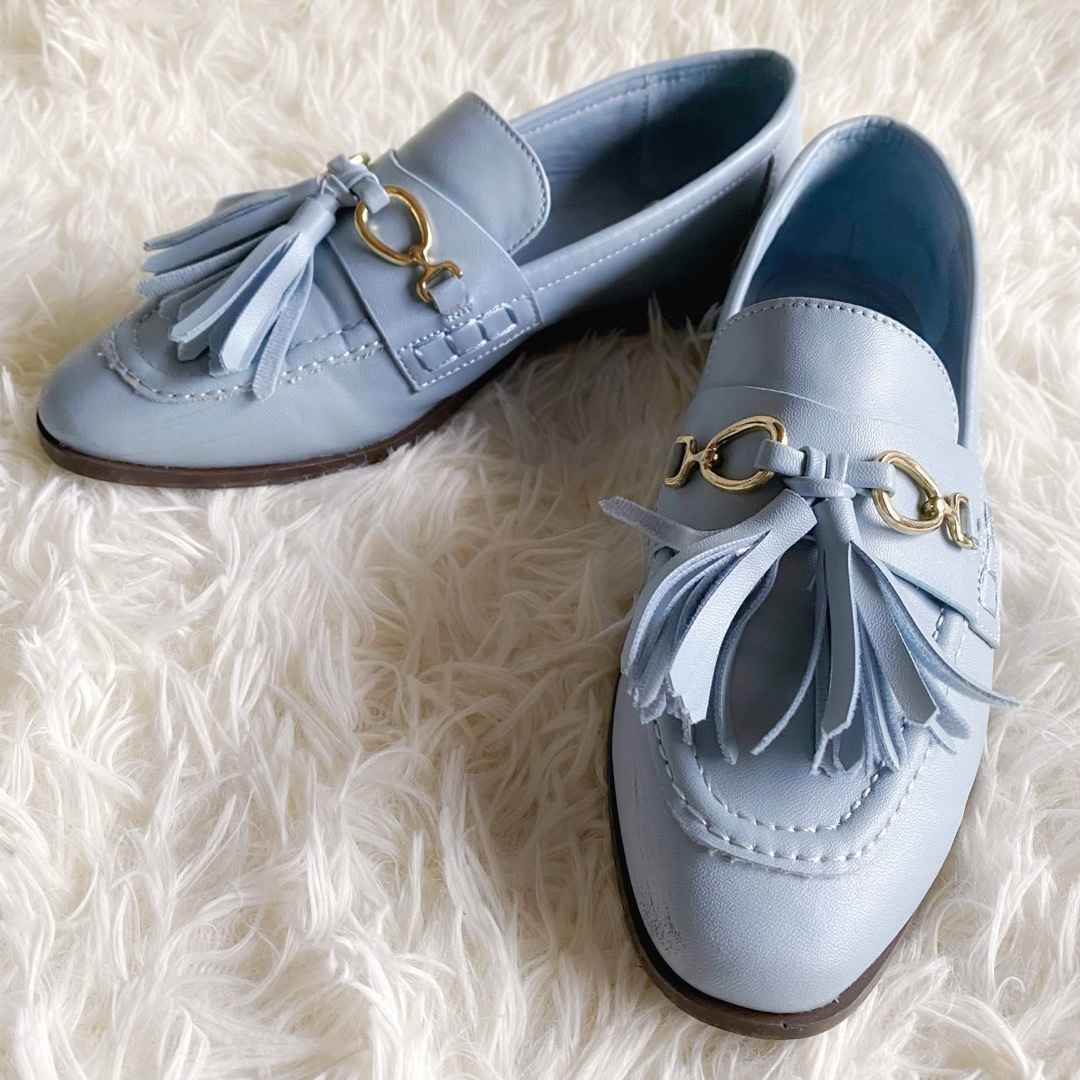 ZARA - ザラ タッセルローファー レザー フラットシューズ ZARA - ザラ タッセルローファー レザー フラットシューズ
