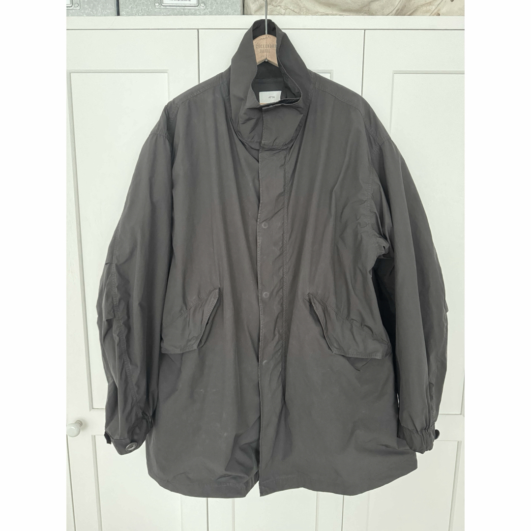 ATON(エイトン)のATON AIR VENTILE SHORT MODS COAT Black メンズのジャケット/アウター(モッズコート)の商品写真