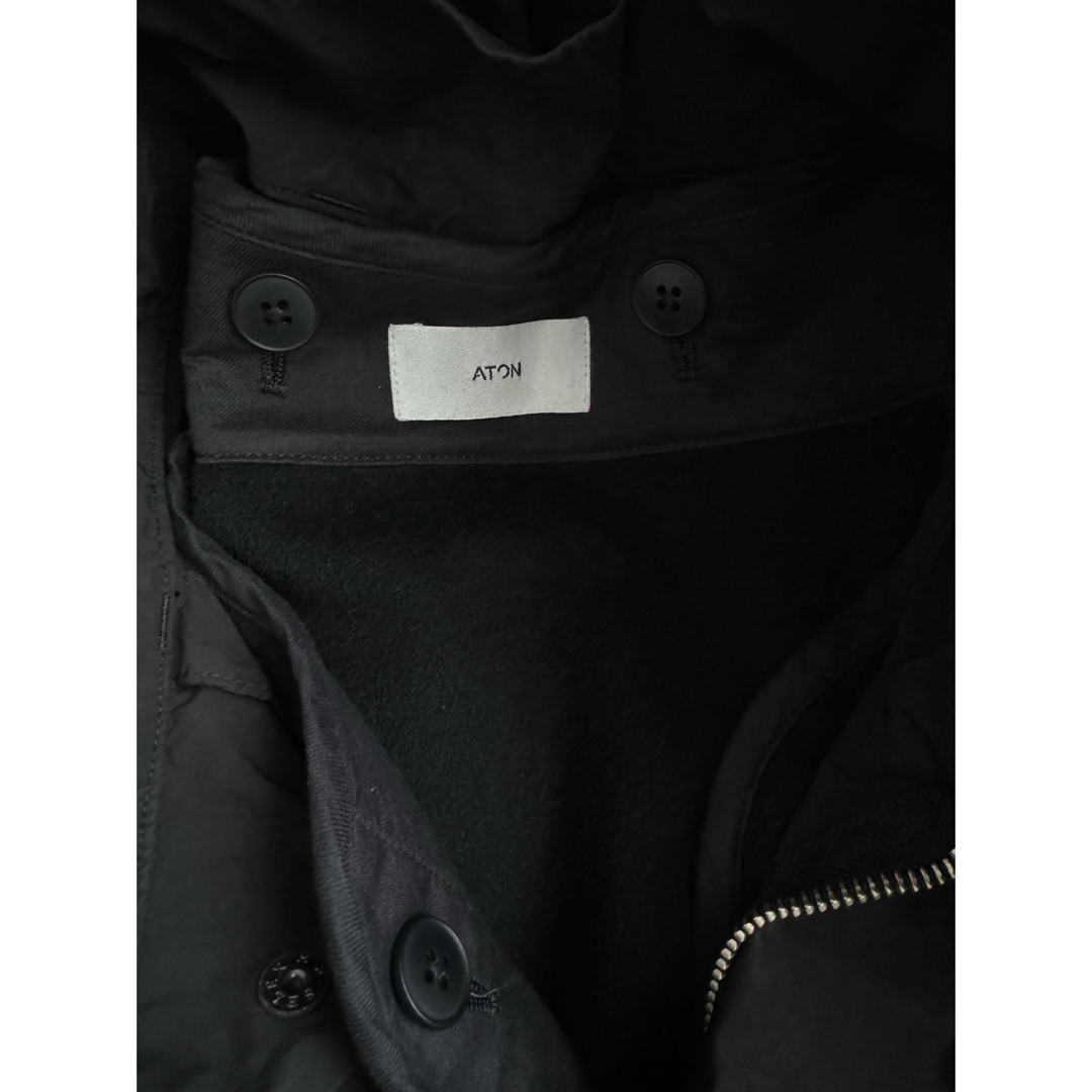 ATON(エイトン)のATON AIR VENTILE SHORT MODS COAT Black メンズのジャケット/アウター(モッズコート)の商品写真