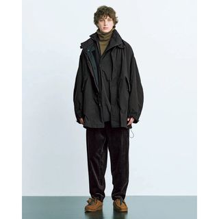 エイトン(ATON)のATON AIR VENTILE SHORT MODS COAT Black(モッズコート)