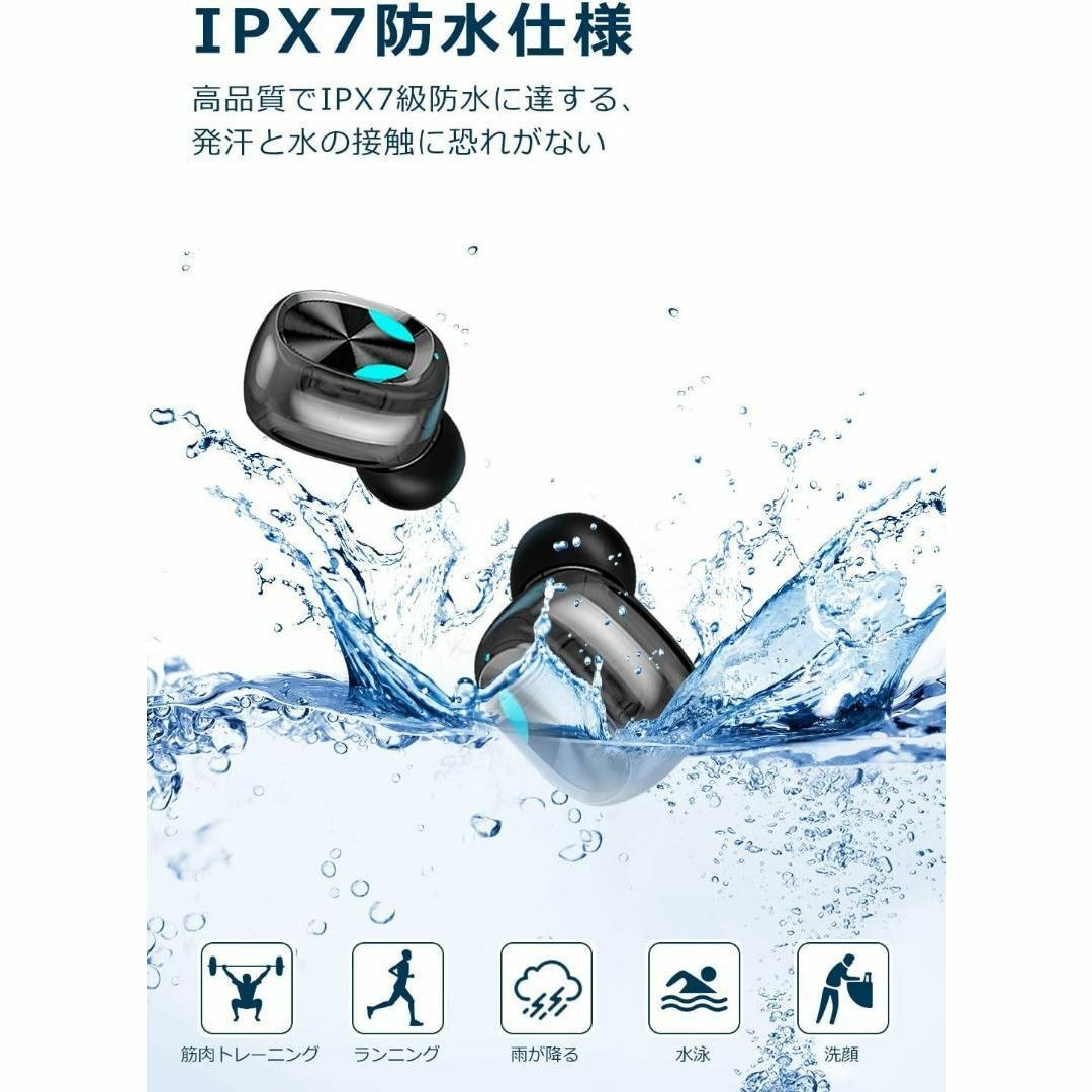 【耳元でタッチ❣️】ワイヤレスイヤホン Bluetooth LEDディスプレイ スマホ/家電/カメラのオーディオ機器(ヘッドフォン/イヤフォン)の商品写真