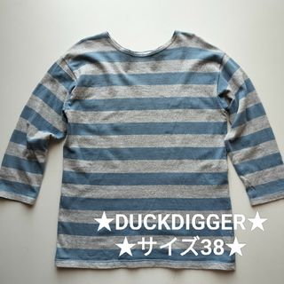 ウエアハウス(WAREHOUSE)のDUCKDIGGER★七分袖ボーダーT★USED★サイズ38★WAREHOUSE(Tシャツ/カットソー(七分/長袖))