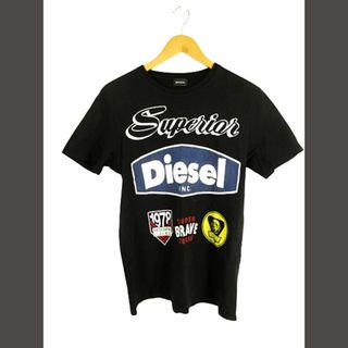 ディーゼル(DIESEL)のディーゼル DIESEL Tシャツ 丸首 半袖 プリント 黒 M QQQ(Tシャツ/カットソー(半袖/袖なし))