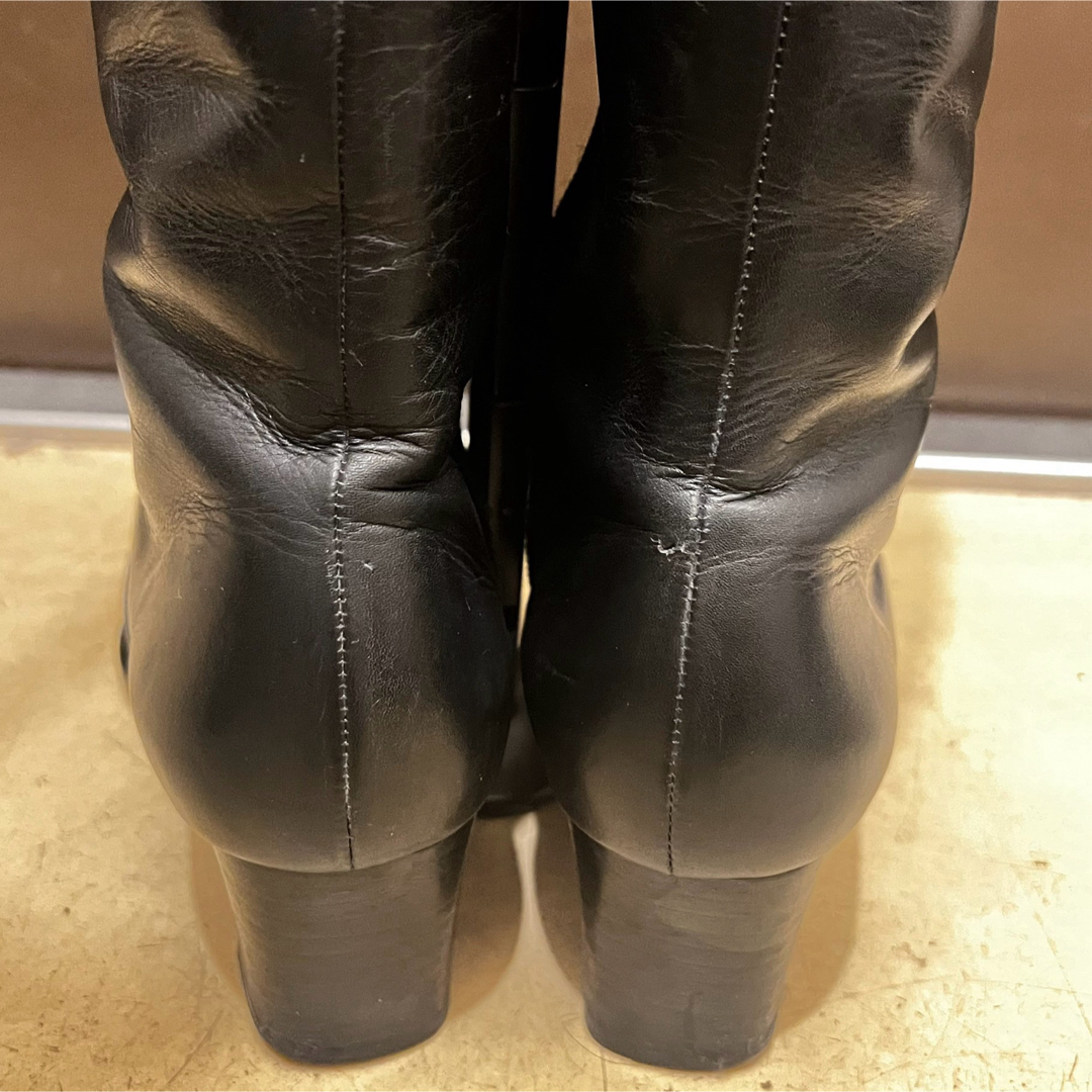 REGAL(リーガル)のリーガル　ロングブーツ　【22.5】 黒　サイドジップ　太ヒール　ブラック レディースの靴/シューズ(ブーツ)の商品写真