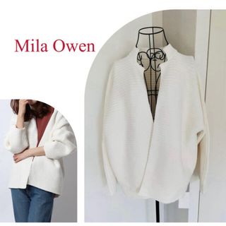 ミラオーウェン(Mila Owen)の週末限定価格　新品　ミラオーウェン　ニットガウンコート　ノーカラージャケット(ガウンコート)