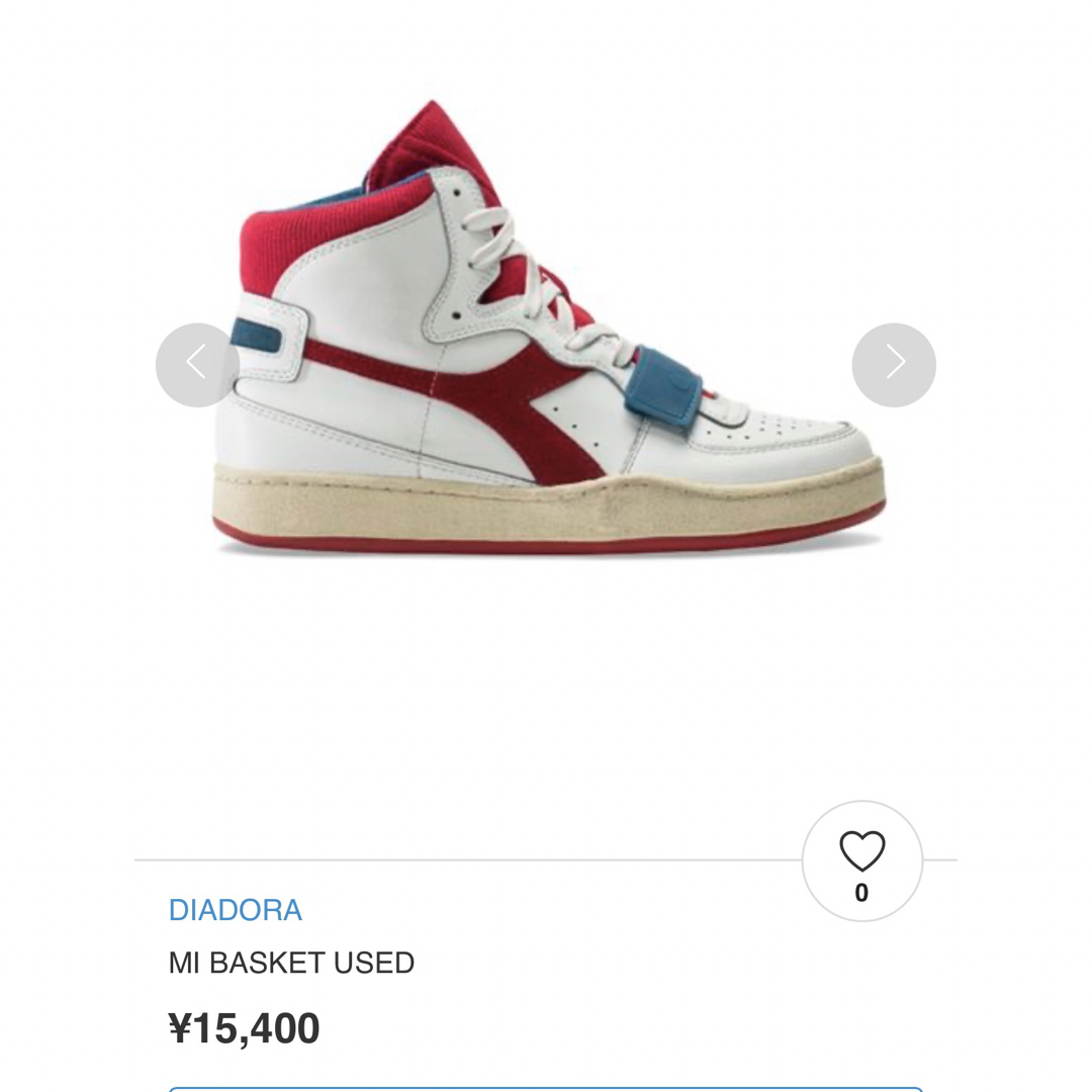 diadora HERITAGE(ディアドラヘリテージ)の希少DIADORA  MI BASKET USED ハイカットスニーカー メンズの靴/シューズ(スニーカー)の商品写真