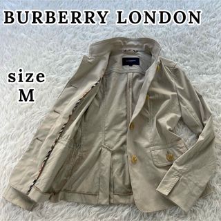 バーバリー(BURBERRY)のバーバリー ロンドン レディース テーラージャケット ノバチェック クリーム M(テーラードジャケット)