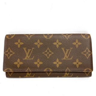 ルイヴィトン(LOUIS VUITTON)の★LOUIS VUITTON ルイ･ヴィトン モノグラム ポルトフォイユ 3カルトクレディ M61818 長財布 札カード入れ スリムウォレット ブラウン(長財布)